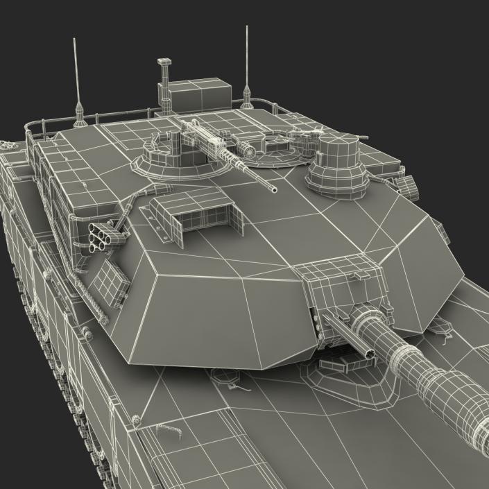 3D M1 Abrams Rigged