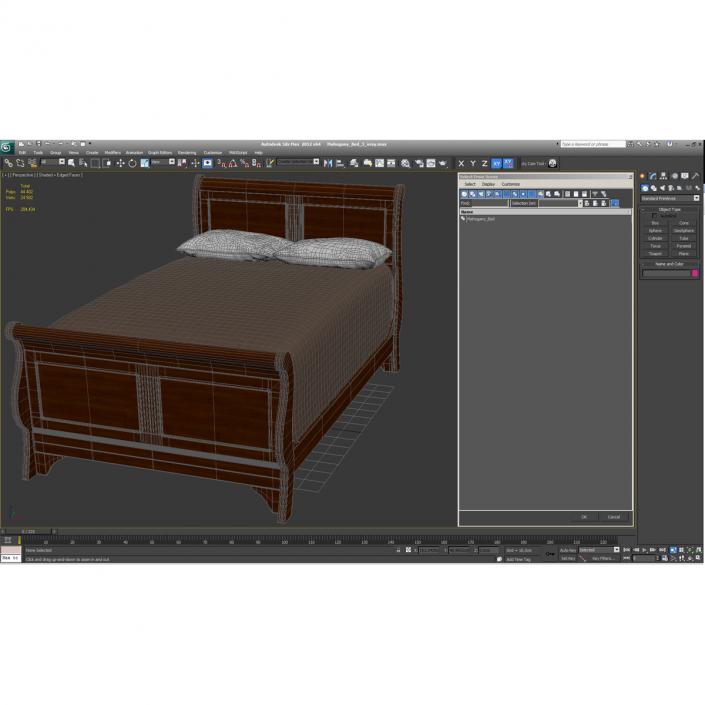 Mahogany Bed 3 3D model