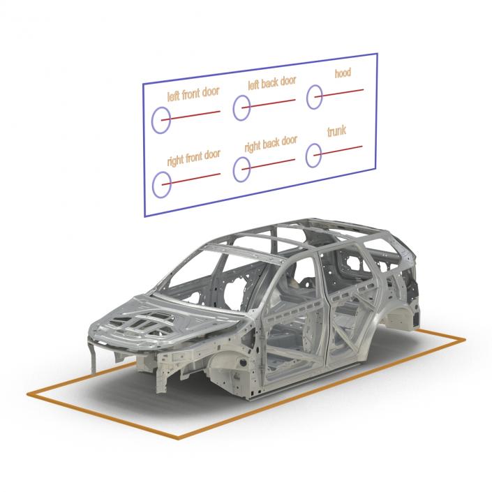 3D SUV Frame Rigged