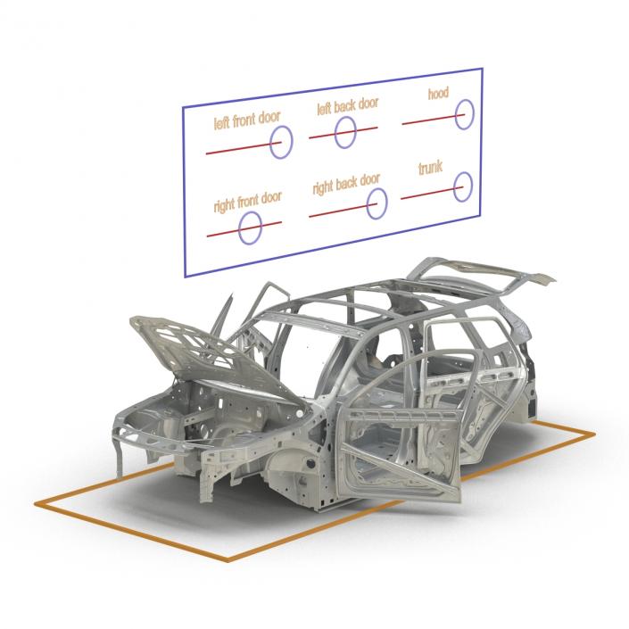 3D SUV Frame Rigged