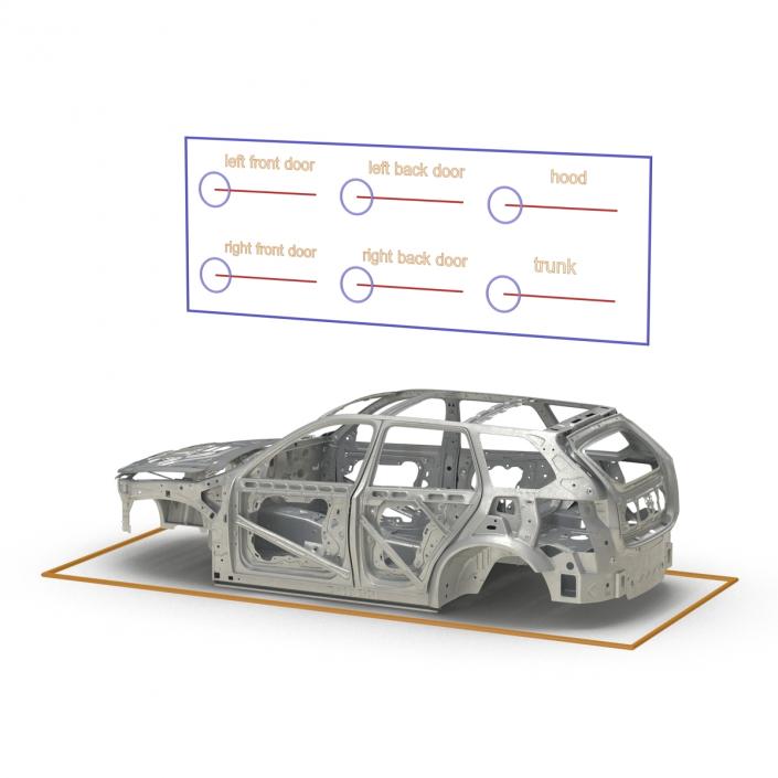 3D SUV Frame Rigged