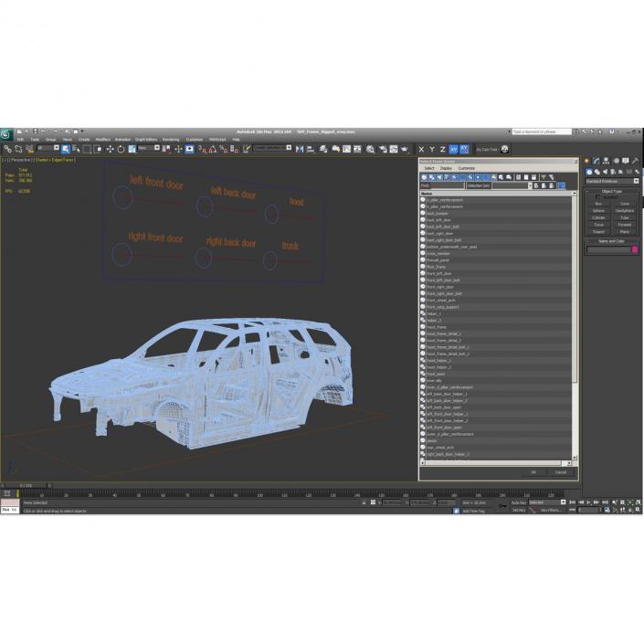 3D SUV Frame Rigged