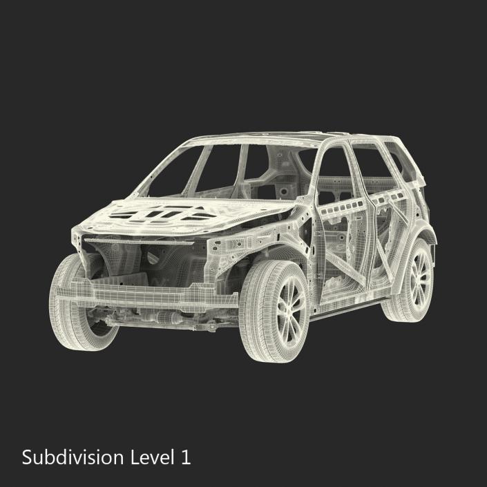 SUV Frame with Chassis 3D