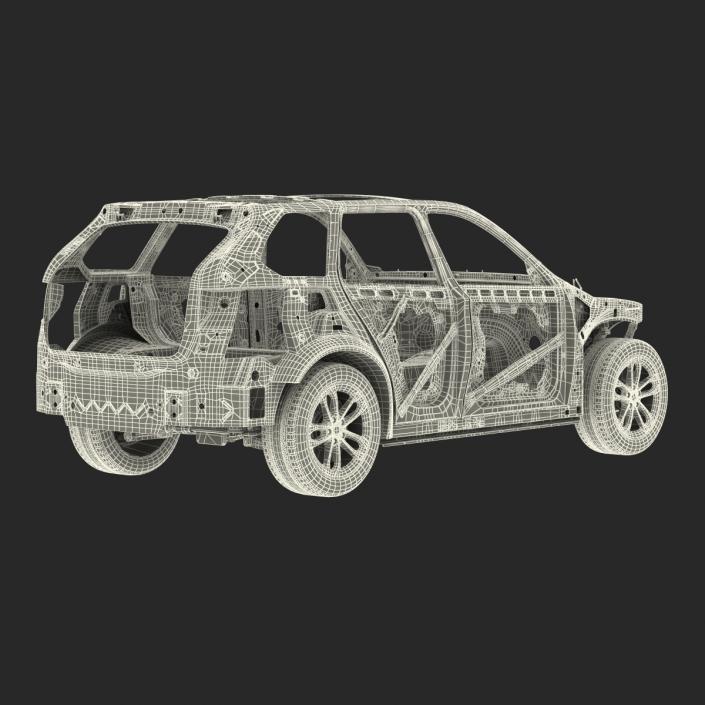 SUV Frame with Chassis 2 3D model