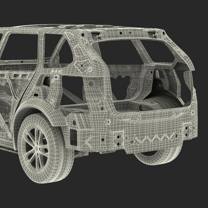 SUV Frame with Chassis 2 3D model