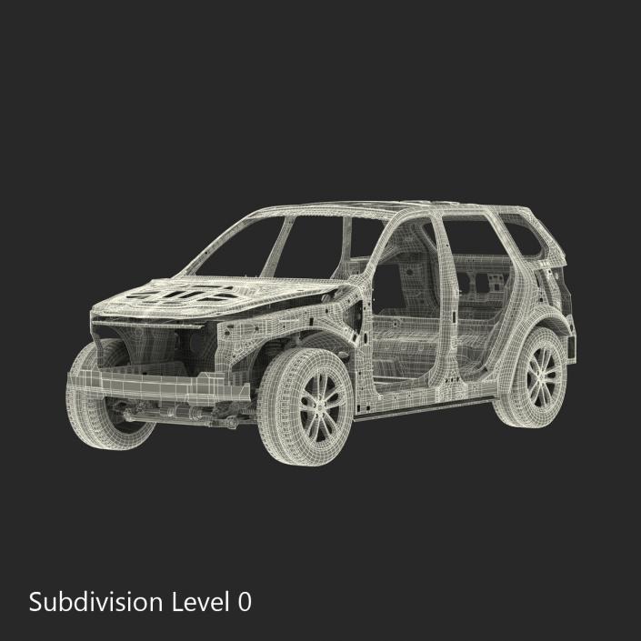 SUV Frame with Chassis 3 3D model