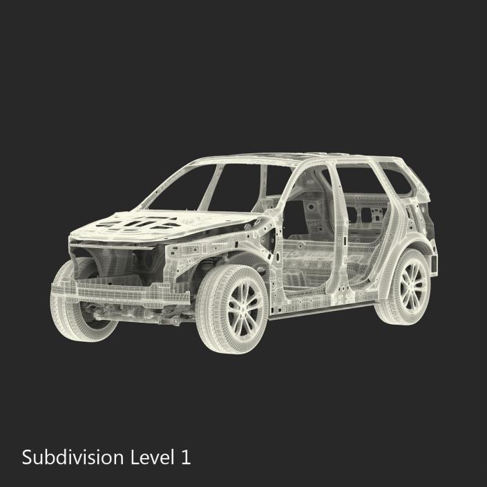 SUV Frame with Chassis 3 3D model