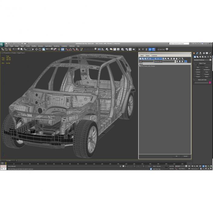 SUV Frame with Chassis 3 3D model