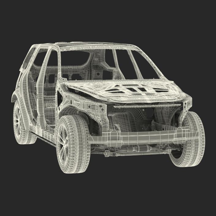 SUV Frame with Chassis 3 3D model