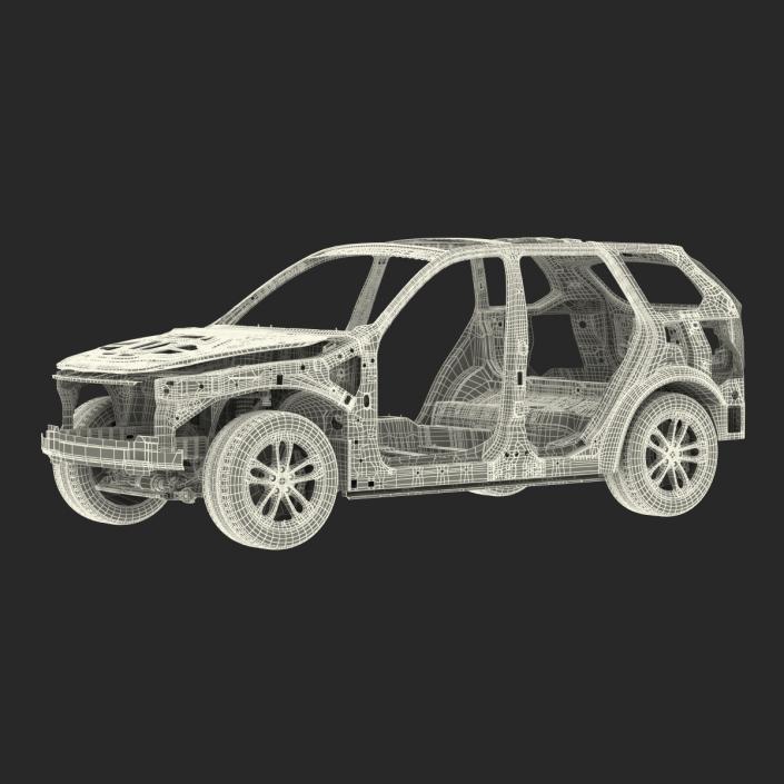 SUV Frame with Chassis 3 3D model