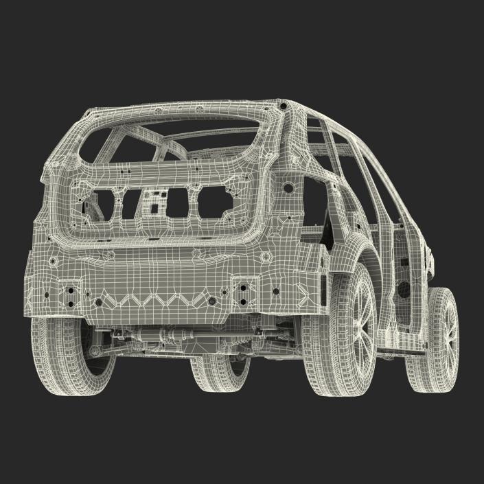 SUV Frame with Chassis 3 3D model