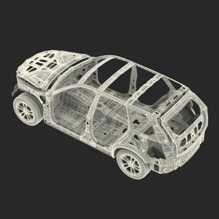 SUV Frame with Chassis 3 3D model