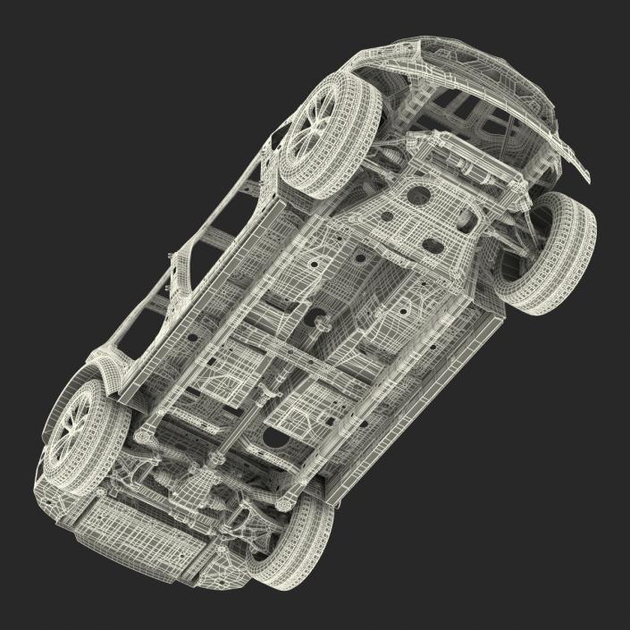 SUV Frame with Chassis 3 3D model