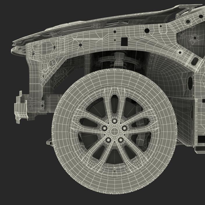 SUV Frame with Chassis 3 3D model