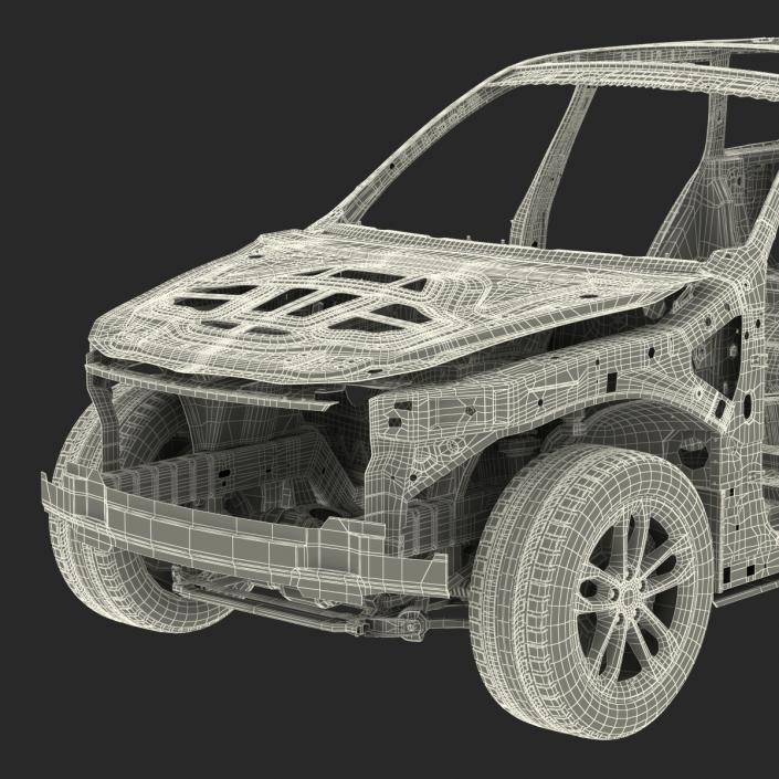 SUV Frame with Chassis 3 3D model