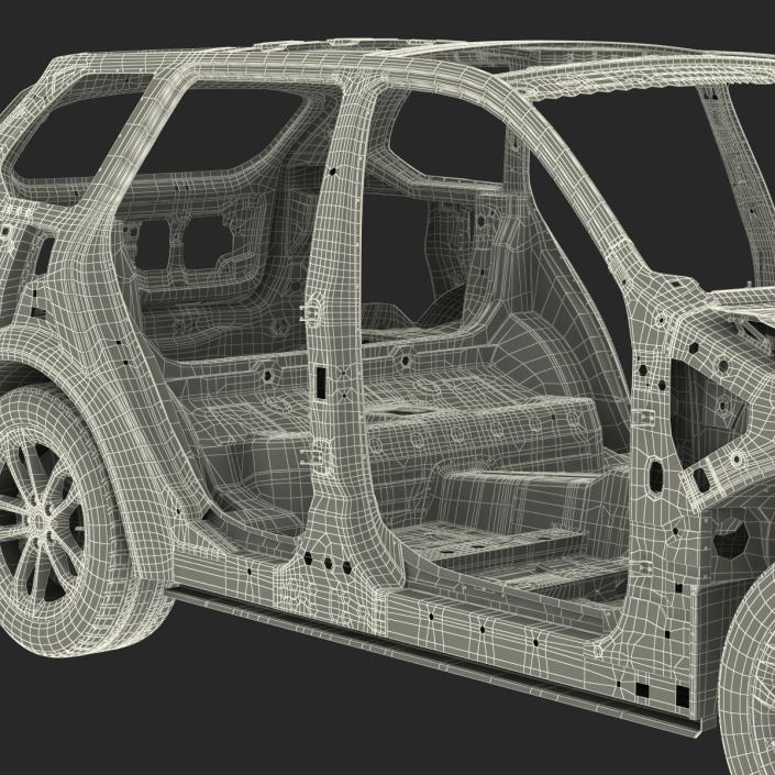 SUV Frame with Chassis 3 3D model