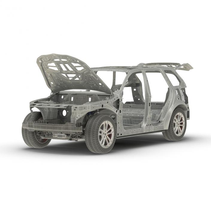 3D SUV Frame with Chassis 3 Rigged