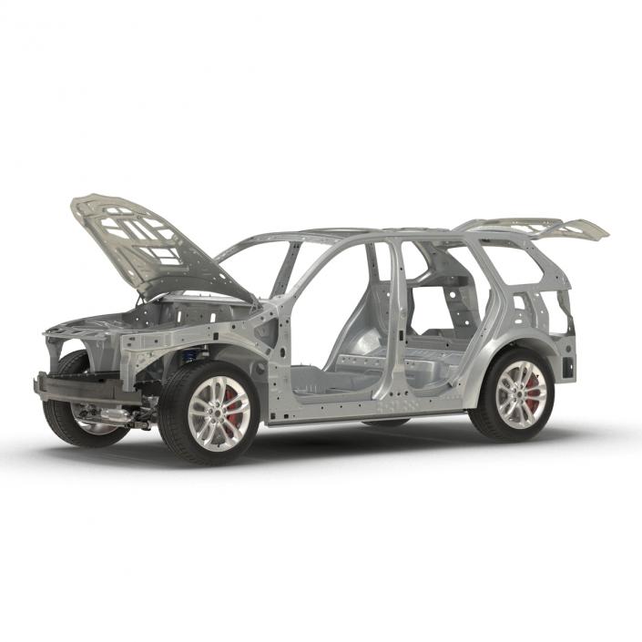 3D SUV Frame with Chassis 3 Rigged