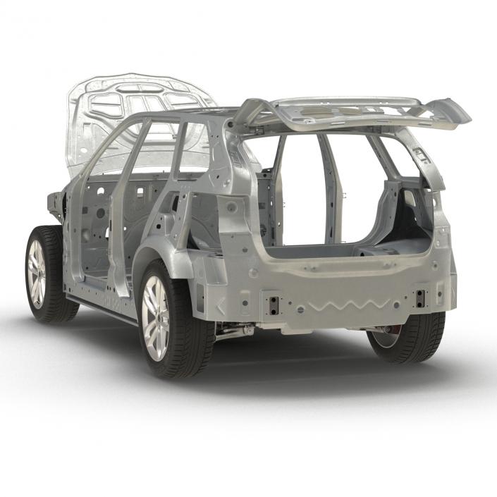 3D SUV Frame with Chassis 3 Rigged