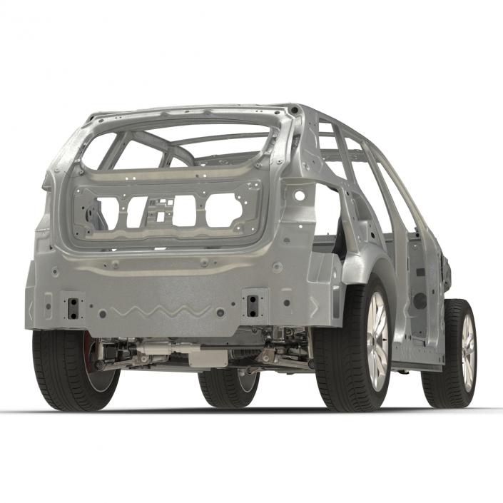 3D SUV Frame with Chassis 3 Rigged