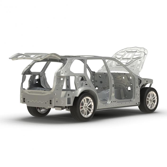 3D SUV Frame with Chassis 3 Rigged