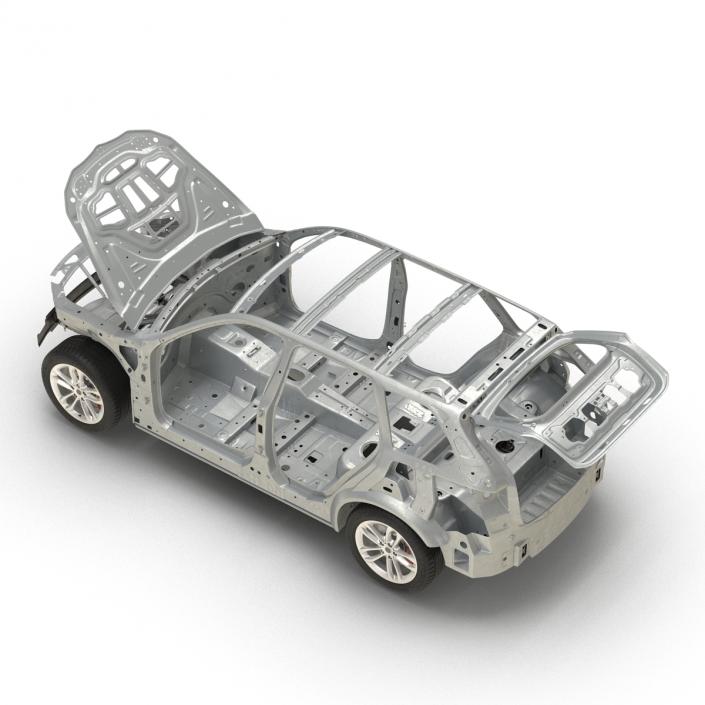 3D SUV Frame with Chassis 3 Rigged