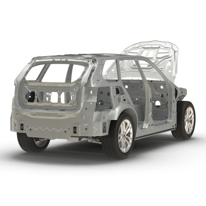 3D SUV Frame with Chassis 3 Rigged