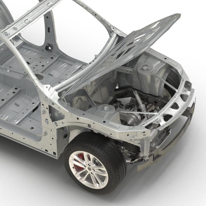 3D SUV Frame with Chassis 3 Rigged