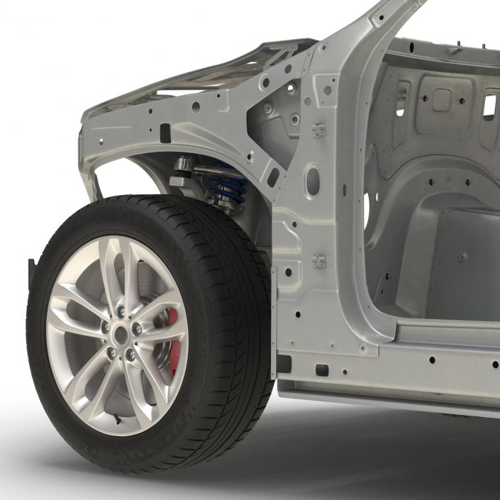 3D SUV Frame with Chassis 3 Rigged