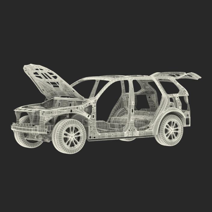 3D SUV Frame with Chassis 3 Rigged