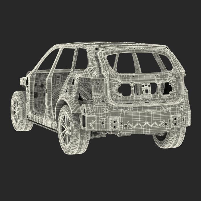 3D SUV Frame with Chassis 3 Rigged