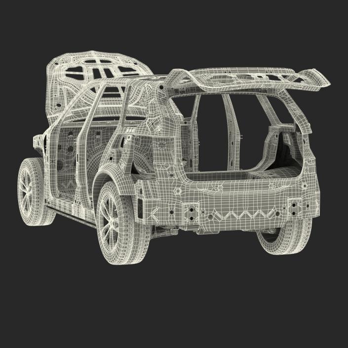 3D SUV Frame with Chassis 3 Rigged