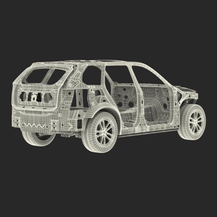 3D SUV Frame with Chassis 3 Rigged