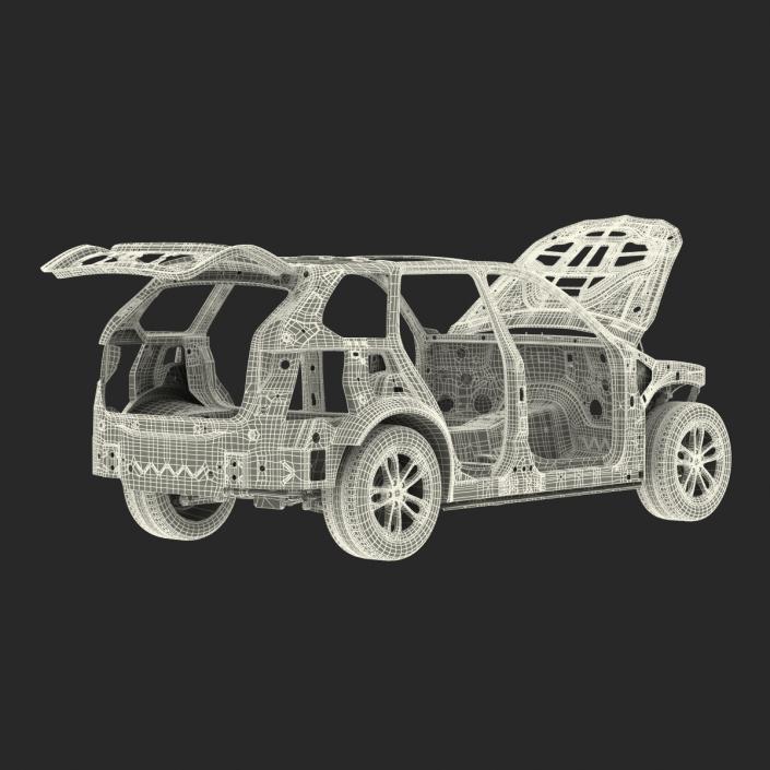 3D SUV Frame with Chassis 3 Rigged