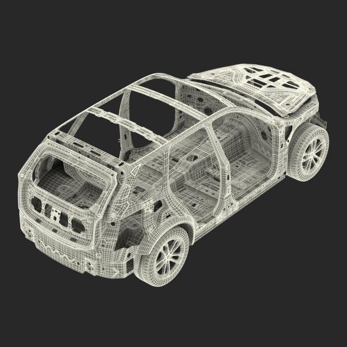 3D SUV Frame with Chassis 3 Rigged