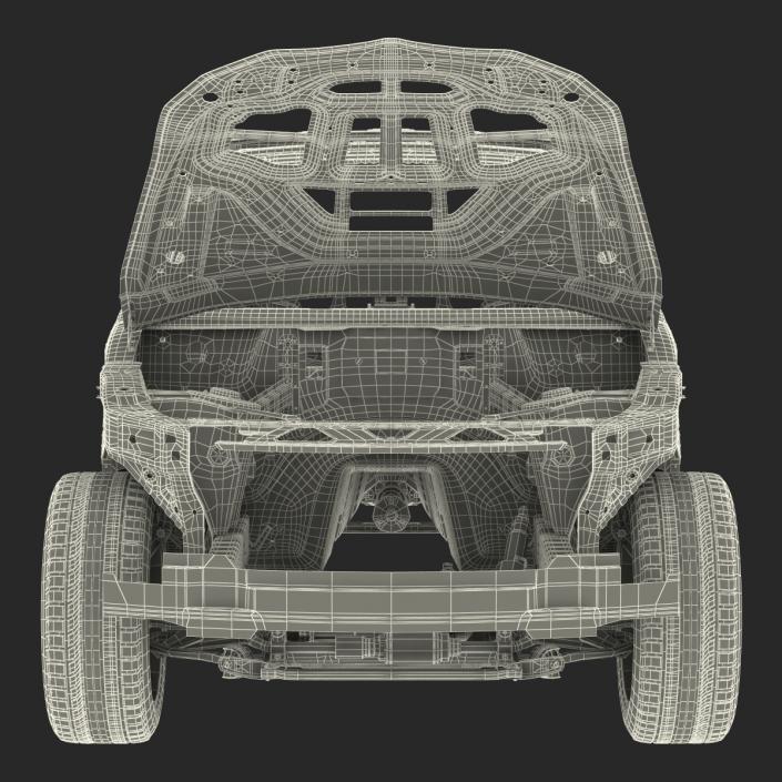 3D SUV Frame with Chassis 3 Rigged