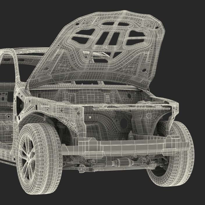 3D SUV Frame with Chassis 3 Rigged