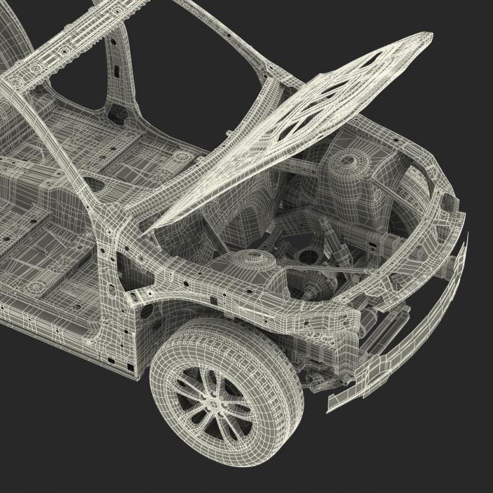 3D SUV Frame with Chassis 3 Rigged