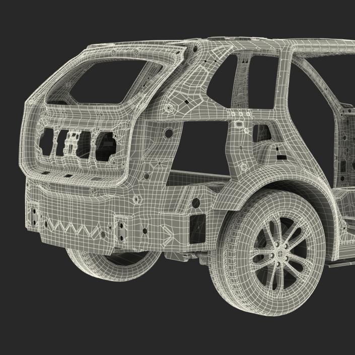 3D SUV Frame with Chassis 3 Rigged