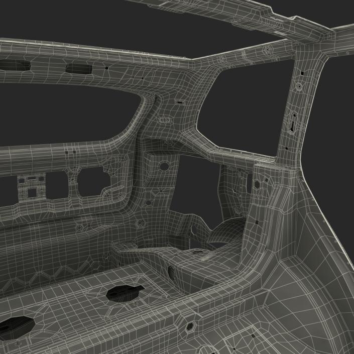 3D SUV Frame with Chassis 3 Rigged