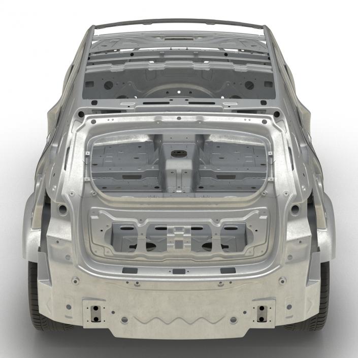 SUV Frame with Chassis Rigged 3D model