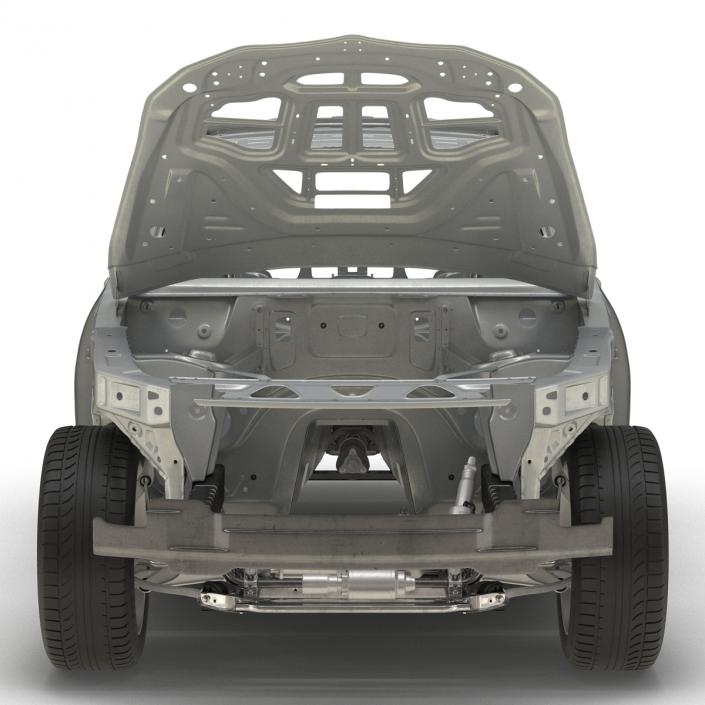 SUV Frame with Chassis Rigged 3D model