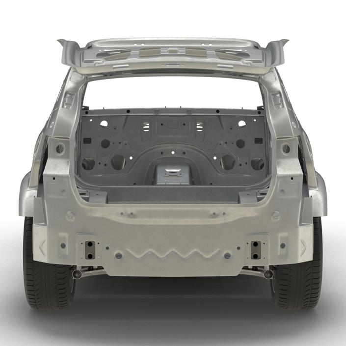 SUV Frame with Chassis Rigged 3D model