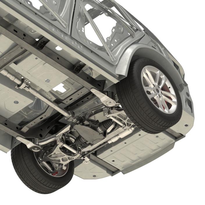 SUV Frame with Chassis Rigged 3D model