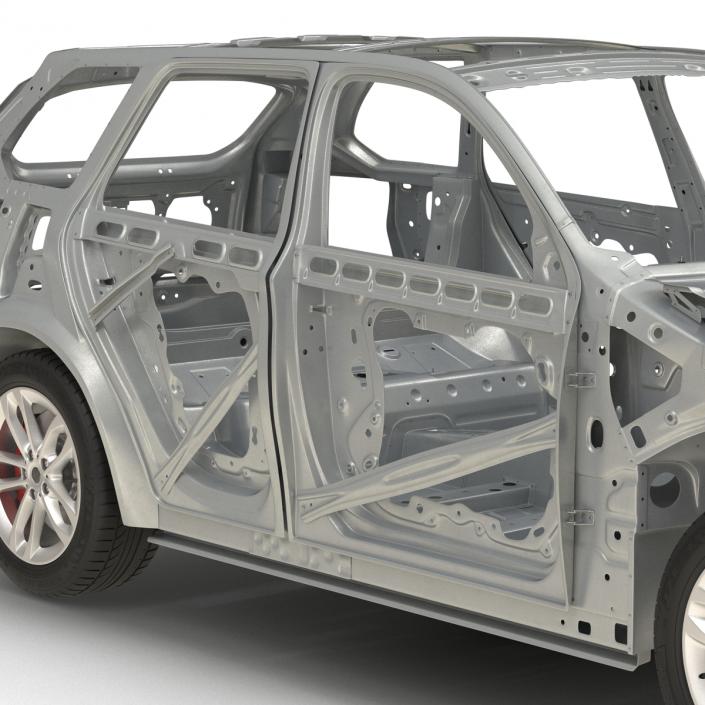 SUV Frame with Chassis Rigged 3D model