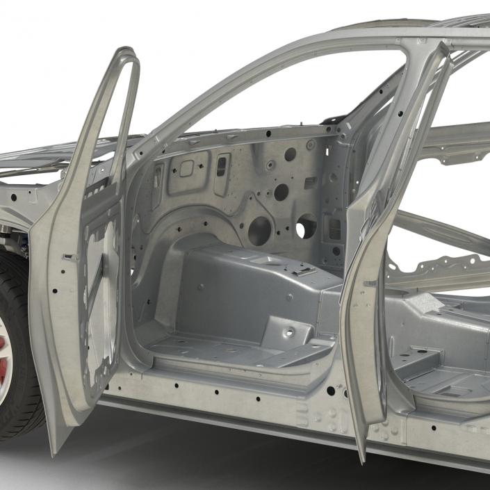 SUV Frame with Chassis Rigged 3D model