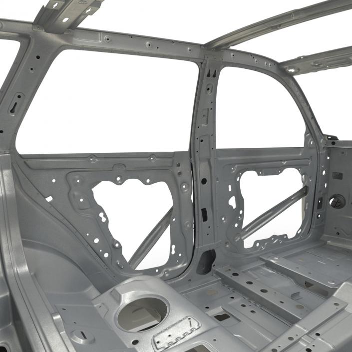 SUV Frame with Chassis Rigged 3D model