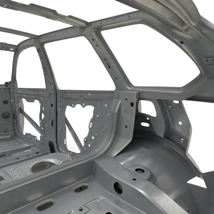 SUV Frame with Chassis Rigged 3D model