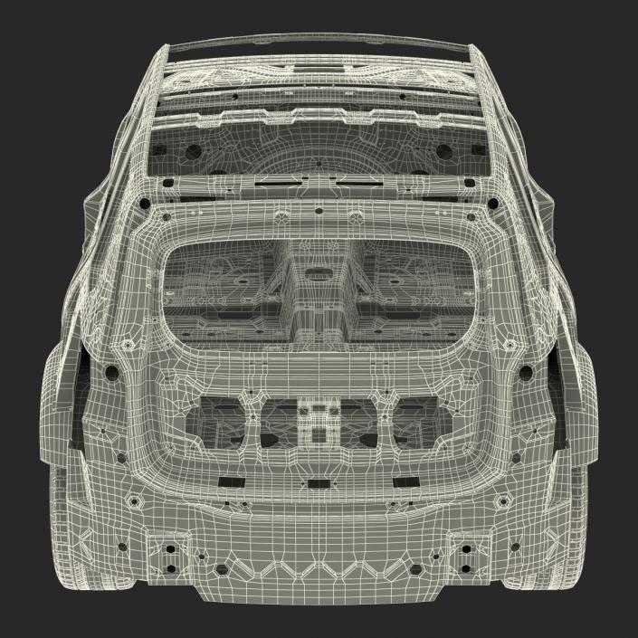 SUV Frame with Chassis Rigged 3D model