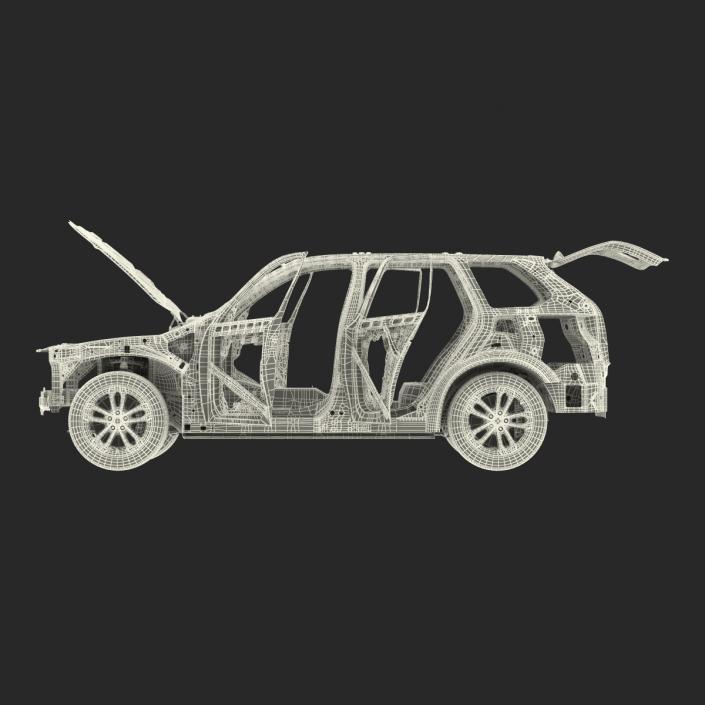 SUV Frame with Chassis Rigged 3D model